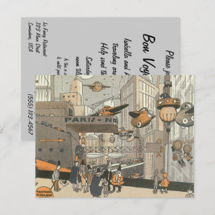  Steampunk Bon Voyage Party Uitnodiging