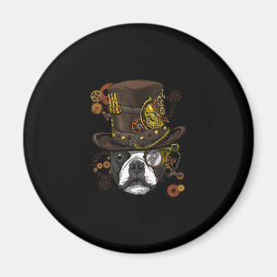 Steampunk Boston Terrier Dog Shirt Steampunk Lover Magneet