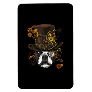 Steampunk Boston Terrier Dog Shirt Steampunk Lover Magneet
