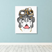 Steampunk Boxer Canvas Afdruk (Insitu (Houten vloer))