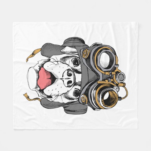 Steampunk Boxer Fleece Deken (Voorkant (Horizontaal))