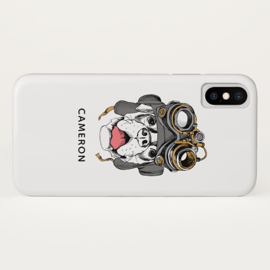 Steampunk Boxer | Jouw namen toevoegen Case-Mate iPhone Case (Achterkant (horizontaal))