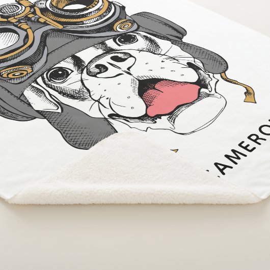 Steampunk Boxer | Jouw namen toevoegen Sherpa Deken (3/4)