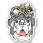 Steampunk Boxer Sticker (Voorkant)