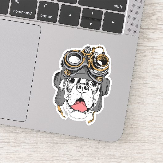 Steampunk Boxer Sticker (Detail)