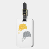 Steampunk Brain Power Cogwheel Heads Bagagelabel (Voorkant verticaal)