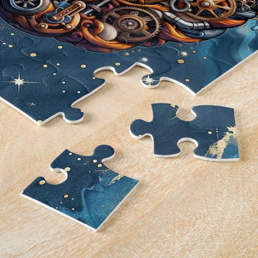 Steampunk brainstormpuzzel legpuzzel (Zijkant)