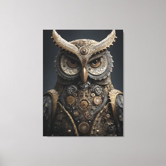 Steampunk Brass Sentinel Canvas Afdruk (Voorkant)