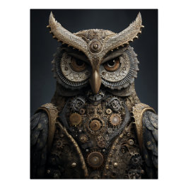 Steampunk Brass Sentinel Perfect Poster