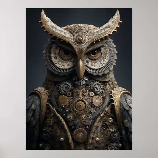 Steampunk Brass Sentinel Poster (Voorkant)