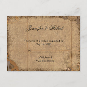 Steampunk Bride RSVP Briefkaart