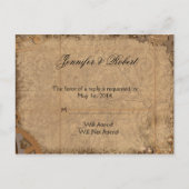  Steampunk Bride RSVP Briefkaart (Voorkant)