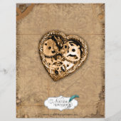 Steampunk Bride Wedding Menu (Achterkant)