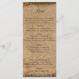 Steampunk Bride Wedding Menu