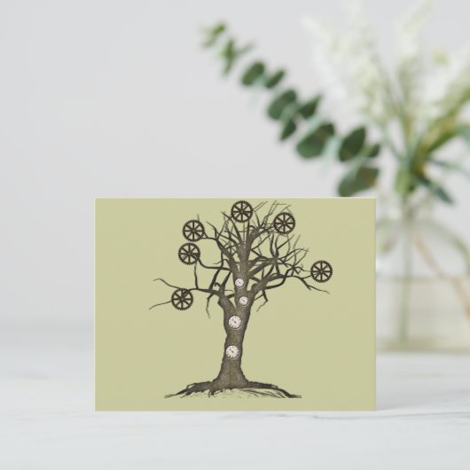 steampunk briefkaart (Staand voorkant)