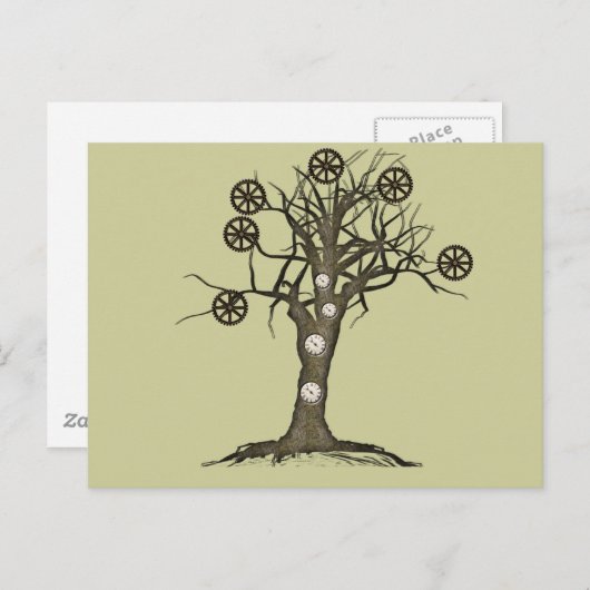 steampunk briefkaart (Voorkant / Achterkant)