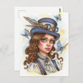 Steampunk Briefkaart (Voorkant / Achterkant)