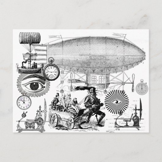 Steampunk Briefkaart (Voorkant)