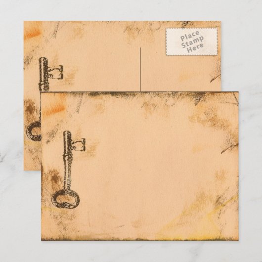 Steampunk briefkaart (Voorkant / Achterkant)