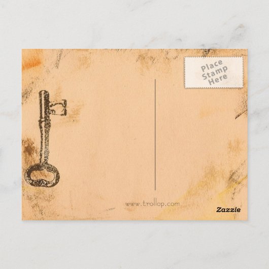 Steampunk briefkaart (Achterkant)