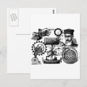 steampunk briefkaart (Voorkant / Achterkant)