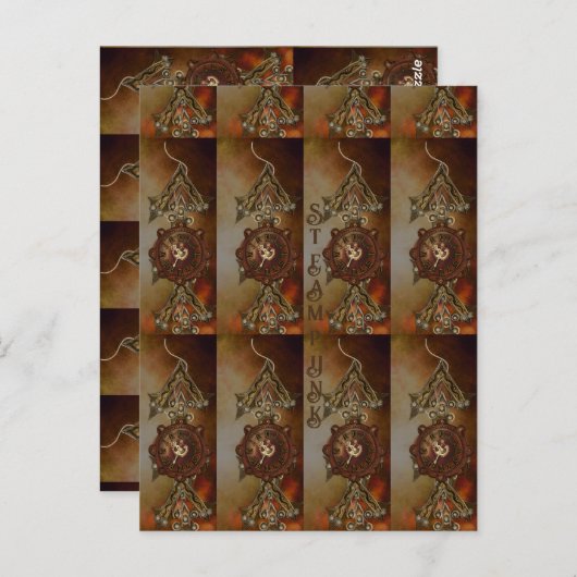 STEAMPUNK BRIEFKAART (Voorkant / Achterkant)