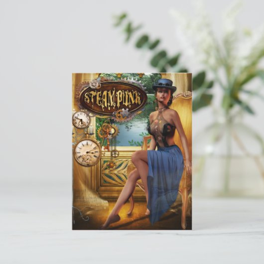 Steampunk Briefkaart (Staand voorkant)