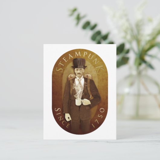 STEAMPUNK BRIEFKAART (Staand voorkant)