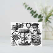 steampunk briefkaart (Staand voorkant)