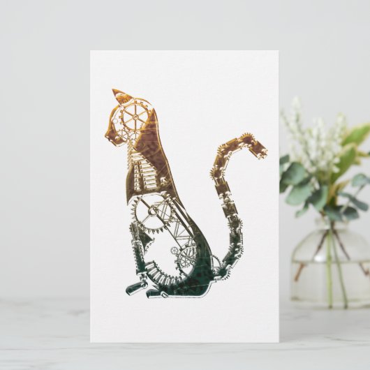 Steampunk briefpapier (Staand voorkant)