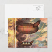 Steampunk  Bronze Airship Briefkaart (Voorkant / Achterkant)