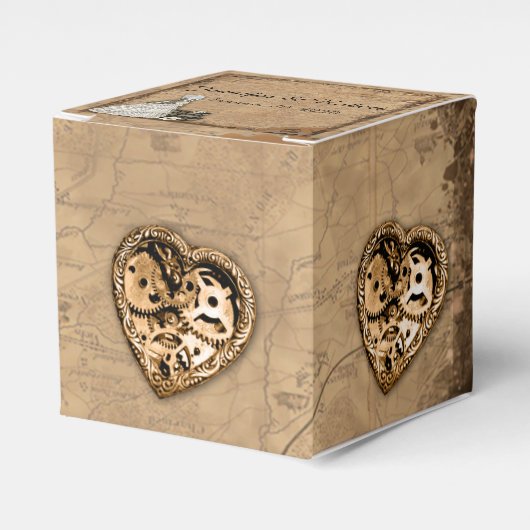 Steampunk Bruid Bruiloft Favor Box Bedankdoosjes (Voorkant Zijde)