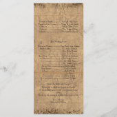  Steampunk bruid bruiloft programma Programmakaart (Achterkant)