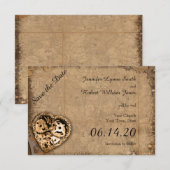 Steampunk Bruid Bruiloft Save the Date (Voorkant / Achterkant)