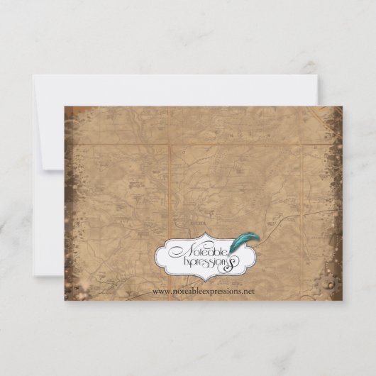 Steampunk Bruid Bruiloft Save the Date (Achterkant)