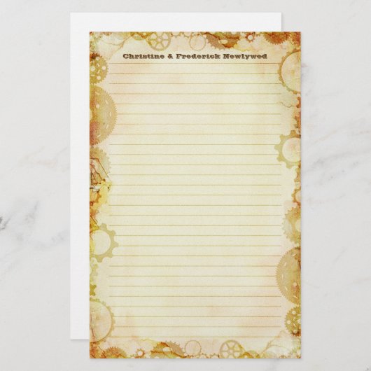 Steampunk bruiloft, briefpapier