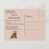 Steampunk Bruiloft door het Zee Verloving Uitnodiging Briefkaart (Achterkant)