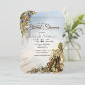 Steampunk Bruiloft door het Zee Vrijgezellenfeest Kaart (Staand voorkant)