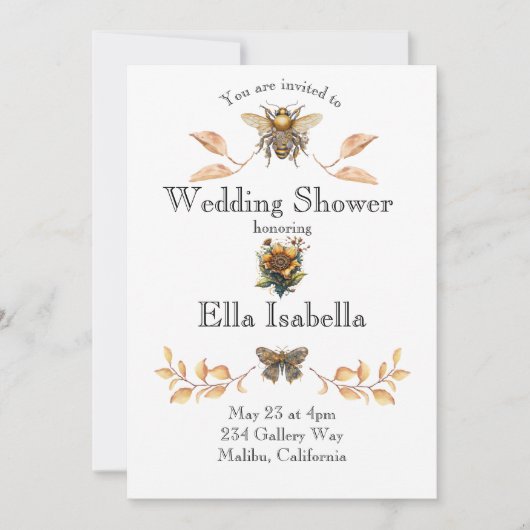 Steampunk bruiloft douche uitnodiging (Voorkant)