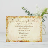 Steampunk bruiloft, uitnodiging (Staand voorkant)