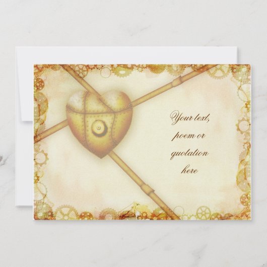 Steampunk bruiloft, uitnodiging (Achterkant)