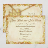 Steampunk bruiloft, uitnodiging (Voorkant / Achterkant)