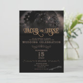 Steampunk bruiloft uitnodiging - Flat Kaart (Staand voorkant)