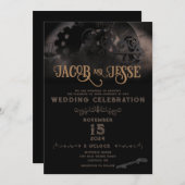 Steampunk bruiloft uitnodiging - Flat Kaart (Voorkant / Achterkant)