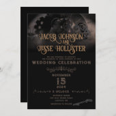 Steampunk bruiloft uitnodiging - Flat Kaart (Voorkant / Achterkant)