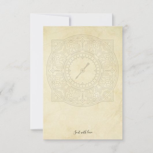 Steampunk bruiloft wijzigingsdatum Industrieel Kaart (Achterkant)