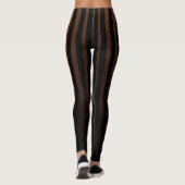 Steampunk Bruine Zwarte Strepen Leggings (Achterkant)