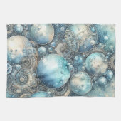 Steampunk Bubbles Keukenhanddoek (Horizontaal)