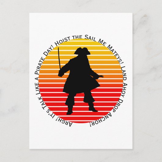 Steampunk Buccaneers praten als een piraatdag Argh Briefkaart (Voorkant)