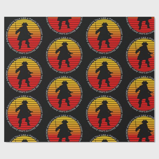 Steampunk Buccaneers praten als een piraatdag Argh Cadeaupapier (Vlak)